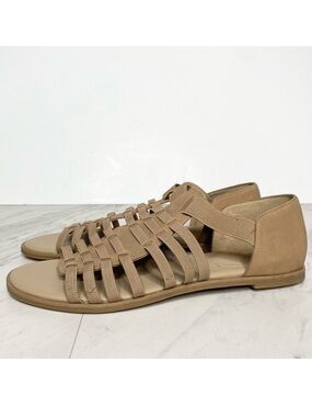 Eileen Fisher Rato Tan Nubuck Strappy Sandal 8 1/2